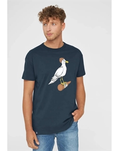 Грубая футболка "Штормовая чайка", производство Португалия, цвет морской волны Derbe