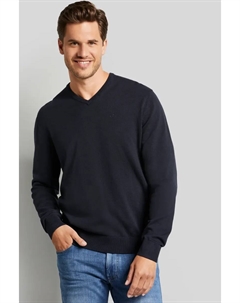 Свитер с круглым вырезом, удобного кроя, цвет морской волны Bugatti