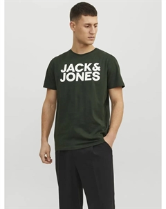 Рубашка с круглым вырезом "JJECORP LOGO TEE SS", цвет Mountain View Jack & jones