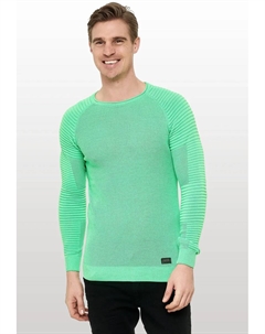 Вязаный свитер с современным круглым вырезом, зеленый Rusty neal