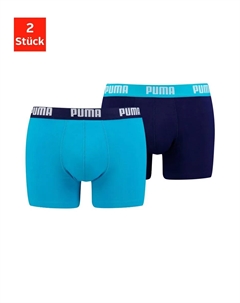 Боксеры (2 шт.), с сетчатым поясом, голубой Puma