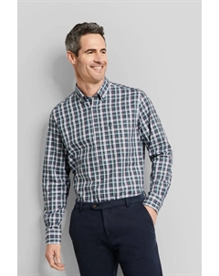 Рубашка с длинными рукавами "Modern Fit" и воротником на пуговицах, бордовый Bugatti