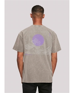 Футболка "Kanagawa Wave", принт, цвет Asphalt F4nt4stic