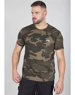 Рубашка с круглым вырезом "BASIC T SMALL LOGO", оливковый Alpha industries