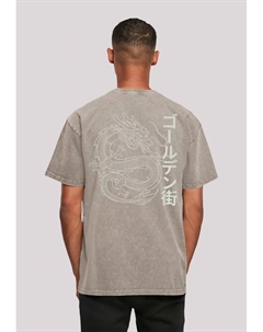 Футболка "Дракон Золотой Гай", принт, цвет Asphalt F4nt4stic