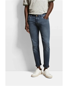 Джинсы с 5 карманами, поношенный вид, цвет морской волны Bugatti