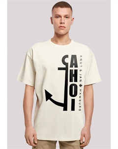 Футболка "Ahoy Anker Knut & Jan Hamburg", принт, цвет Sand F4nt4stic