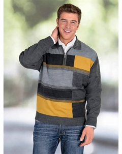 Классический вязаный свитер "Пуловер", желтый Classic