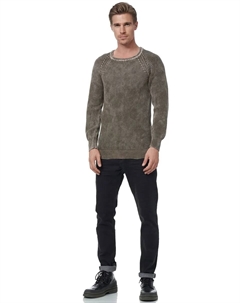 Вязаный свитер, выполненный в нежном узоре батик, хаки Rusty neal