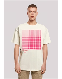 Футболка "Розовая клетка", принт, цвет Sand F4nt4stic