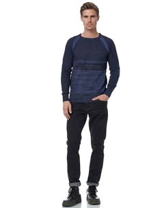 Вязаный свитер " Knitwear", в спортивном стиле, синий Rusty neal