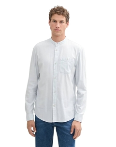 Джинсовая рубашка с длинными рукавами и нагрудным карманом Denim, цвет Light Herringbone Structure Tom tailor