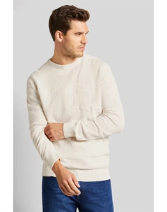 Свитер с круглым вырезом и 3D-рисунком, цвет Ecru Bugatti