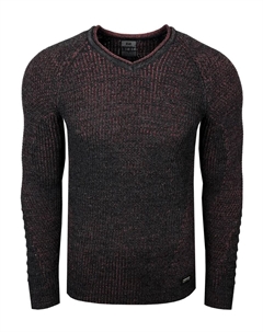 Вязаный свитер, необычным узором спицами, антрацит Rusty neal