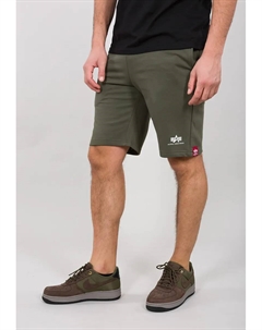 Толстовки " Мужчины - Шорты с большими буквами короткие", оливковый Alpha industries