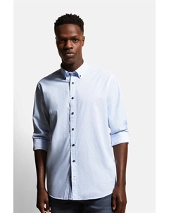 Рубашка с длинными рукавами и мелким графическим принтом, голубой Bugatti