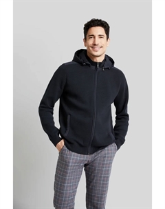 Кардиган, выполнен из чистого хлопка, цвет морской волны Bugatti