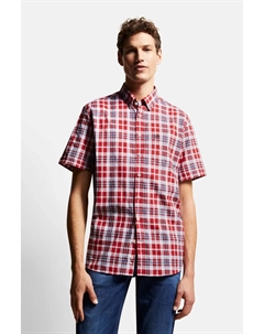 Рубашка с короткими рукавами и воротником на пуговицах, красный Bugatti