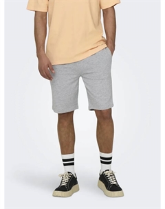 Спортивные шорты "ONSNEIL SWEAT SHORTS", однотонные, серый Only & sons