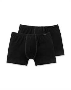 Боксеры ""Essentials"" (2 шт. в упаковке) с приятным мягким поясом, черный Schiesser