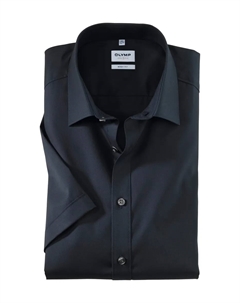 Рубашка с короткими рукавами "Level Five Body Fit", классическая, однотонная, цвет морской волны Olymp