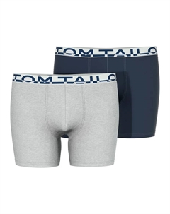 Трусы-боксеры (2 шт.), с поясом с логотипом, цвет Grau-Mittel-Melange Tom tailor