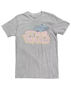 Мужская розовая футболка с логотипом Star Wars Millennium Falcon Licensed character