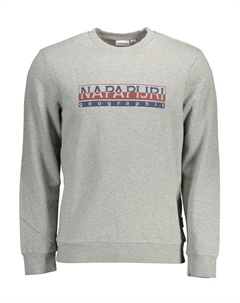 Серый хлопковый мужской свитер Napapijri