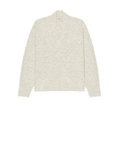 Свитер с V-образным вырезом из мохера-букле внахлест, белый Fear of god