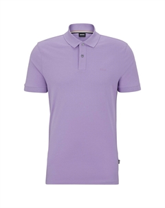 Мужская рубашка-поло из пике с короткими рукавами Pallas, лавандовый кремовый Hugo boss