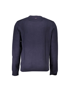 Классический хлопковый мужской свитер с круглым вырезом, синий Napapijri