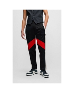 Спортивные брюки свободного кроя с цветными блоками, черный Hugo