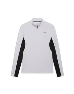 Мужской пуловер с молнией на четверть FIT Polyspan, цвет Silver Mist Puma