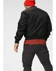 Куртка-бомбер "MA-1 VF59 LONG", без капюшона, на подкладке, черный Alpha industries