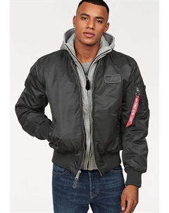 Куртка-бомбер "MA-1 D-TEC", с капюшоном, цвет 03 Black Alpha industries