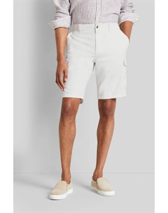 Шорты-бермуды из эластичной хлопковой ткани, белый Bugatti