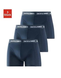 Боксеры (3 шт. в упаковке) с тканым поясом с логотипом, цвет морской волны Jack & jones