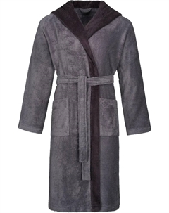 Мужской халат "Стефано" (1 шт.), с капюшоном, чистый хлопок, цвет Graphit Bugatti