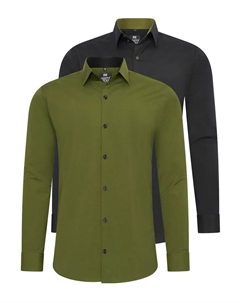 Рубашка приталенного кроя с длинными рукавами, черный Rusty neal