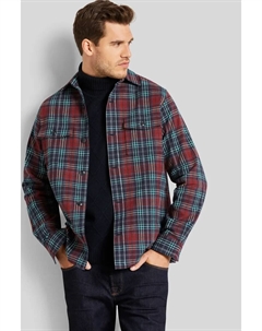 Рубашка с длинными рукавами "Overshirt" в клетку, зеленый Bugatti