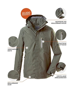 Куртка для активного отдыха "Carleb", зеленый Killtec