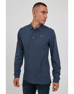 Рубашка-поло с длинными рукавами " BHDahoud", цвет морской волны Blend