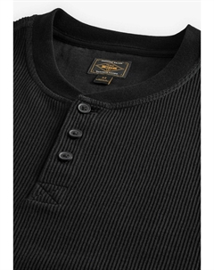 Джемпер TEXTURED LONG SLEEVE GRANDAD, черный Next