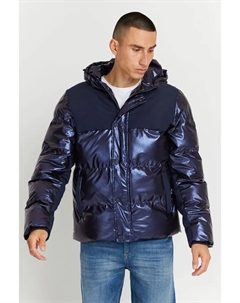 Стеганая куртка из смесовой ткани " BHOuterwear", с капюшоном, цвет Dress Blues Blend