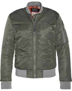 Куртка-бомбер с дополнительными карманами на рукавах, хаки Schott nyc