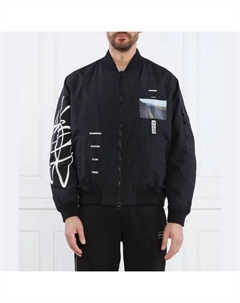 Куртка-Бомбер оверсайз byler2331, черный Hugo