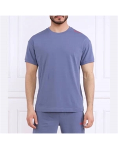 Футболка стандартного кроя с надписью, фиолетовый Hugo