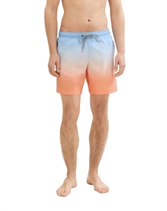 Джинсовые шорты для плавания с узором и боковыми карманами Denim, цвет Blue Orange Color Run Tom tailor