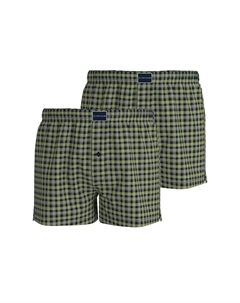 Тканые боксеры (2 шт.) с классным узором в клетку, цвет Blau-Mittel-Kariert Tom tailor