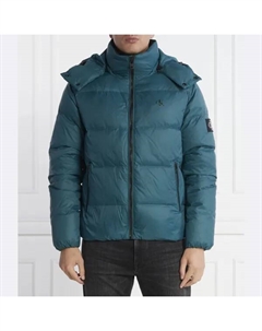 Пуховик стандартного кроя, синий Calvin klein